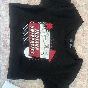Indiana University Black Crop Top
